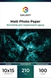 Фотобумага Galaxy 10x15 (100л) 210г/м2 Матовая (GAL-A6MC210-100) - изображение 1