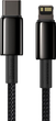 Kabel Baseus Tungsten Gold Type-C do Lightning PD 20W 1 m Black (CATLWJ-01) - obraz 3