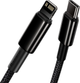 Kabel Baseus Tungsten Gold Type-C do Lightning PD 20W 1 m Black (CATLWJ-01) - obraz 4