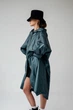 Жіночий дизайнерський дощовик плащ тренч Parasol'ka смарагдовий Emerald (S-L) oversize one size, плащ вільного крою водонепроникний, дощовик з капюшоном - изображение 3