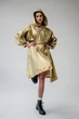Жіночий дощовик-тренч Parasol'ka Gold | Водонепроникний золотий плащ з капюшоном | Oversize (S–L) | Дизайнерський легкий плащ вільного крою - изображение 4