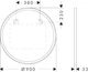 Зеркало с LED подсветкой для ванной 90 см HANSGROHE XARITA 54980700 - изображение 4
