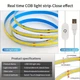 Світлодіодна стрічка COB LED 5м USB 5V 320 діод/м природнє біле світло з сенсорною кнопкою - зображення 7