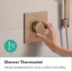Внешняя часть смесителя без скрытой части HANSGROHE Ecostat Comfort бронза латунь 155x155мм 33711140 - изображение 7