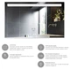 Дзеркало Kroner KRM Spiegel HR5 - 8060 з LED-підсвічуванням та антизапітнінням (CV030037) - зображення 3