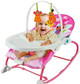 Kołyska-bujaczek Lean Toys 2w1 Różowa 8296 (5903802456752) - obraz 4