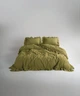 Постельное белье Limasso Stonewashed Exclusive Ranforce 200 х 220 см Olive - изображение 1