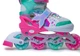Детские раздвижные ролики Scale Sports русалки, PU колеса светятся, размер 29-32.5, Тиффани - изображение 4
