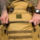 Тактический рюкзак Baksik 50 л с системой крепления Molle и липучкой койот 65х45х20 см - изображение 5