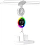 Настольная лампа LED 4 лепестка 3 режима освещения RGB цветная подсветка Подставка для телефона карандашей канцелярии Дуйчик Type-C зарядка светодиодная аккумулятор для учебы чтения и работы Ночник Белая - изображение 3