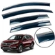 Дефлекторы окон (ветровики) для Honda CR-V 2012-2017 с нерж. хром полоской 4 шт. (HAWK) - изображение 1