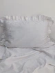Комплект постільної білизни Cozy з рюшами білий Євро 200*220 см, простирадло 220*240 без резинки - изображение 6