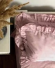Комплект постільної білизни Cozy з рюшами рожевий Односпальний 140*200 см, простирадло 130*240 без резинки - изображение 7