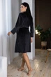 Комплект пижама с шортами + халат Кч1550ш MiaNaGreen L Черный - изображение 5