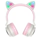 Беспроводные наушники Bluetooth гарнитура Hoco W27 Cat Ear Grey/Pink серый/розовый (481834) - изображение 2
