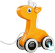 Zabawka do ciągnięcia na sznurku LEAN Toys Żyrafa z piszczałką Żółta 22910 (5905991052593) - obraz 3