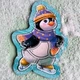 Контурная пазл-рамка UBEE "Пингвин на коньках" из дерева. ПСФ146 - изображение 2