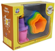 Пірамідка-обруч LEAN Toys Звездочки 7165 (5905323218680) пірамідка-стаканчик для дитини LEAN Toys Зірки 7167 (5904665996317) - зображення 1
