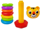 Piramidka dla niemowlaka LEAN Toys obręcze 7168 (5904665996294) - obraz 4
