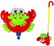 Pchacz na kiju LEAN Toys Krab z dźwiękiem Czerwony 12075 (5904665997819) - obraz 2