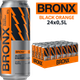 Упаковка слабоалкогольного энергетического напитка Bronx Black Orange 8% 0.5 л х 24 шт (4820193036367) - изображение 1