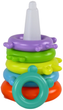 Piramidka z układankami LEAN Toys Żyrafa 8 kółek Kolorowa 17540 (5905991003892) - obraz 4