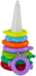 Piramidka z układankami LEAN Toys Żyrafa 13 kółek Kolorowa 17542 (5905991003915) - obraz 4