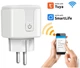 Розумна WiFi розетка Smart 16А 3680Вт з моніторингом енергоспоживання Управління через телефон Біла - зображення 1