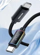 Кабель зарядки Type C - Type C для быстрой зарядки Rocoren 240W 5A PD 3.1 длина 2м семь цветов подсветки - изображение 2