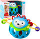 Piłka miękka sensoryczna LEAN Toys Jeż z grzechotką Niebieska 22793 (5905991051428) - obraz 2