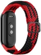Ремешок тканевый Braided Loop MRK для фитнес браслета Xiaomi Mi Band 8/9/10 с металлическим регулятором длины Красный с черным (mrk6420) - изображение 1