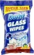 Салфетки для чистки окон, зеркал, стеклянных дверей и витрин Duzzit Glass Wipes 50шт - зображення 1