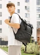 Рюкзак RollTop чорний, екошкіра, об'ємний, 54 см - зображення 7