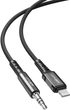 Kabel Acefast MFI Lightning - mini-jack 3.5 mm nylon 1.2 m Czarny (6974316280583) - obraz 2