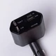 Многофункциональное автомобильное зарядное устройство 4 порта USB с выдвижными кабелями черное - изображение 1