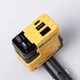 Універсальний автомобільний зарядний пристрій з висувними кабелями та 4 USB портами жовтий - зображення 2
