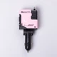 Автомобильное зарядное устройство с выдвижными кабелями и 4 USB портами розовое - изображение 3