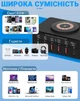 Зарядная док станция Addap MCS-818H, скоростное зарядное устройство на 5 USB-A+1 Type-C порт, с беспроводной зарядкой, PD, QC, 100W - изображение 6