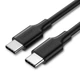 Кабель Type-C на Type-C UGREEN Cable Nickel Plating (2m, 60W, 3A, USB 2.0). Black - зображення 1