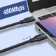Кабель Type-C на Type-C UGREEN Cable Nickel Plating (2m, 60W, 3A, USB 2.0). Black - зображення 5