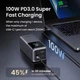 Повербанк 20000mAh 130W UGREEN Nexode TFT Display (1USB/2Type-C, 130W, PD3.0, QC4.0). Gray - зображення 9