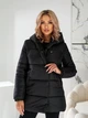 Женская зимняя куртка с капюшоном KHAN 01005 56 Черный (KH - 01005/1 V ) - изображение 3