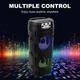 Безпровідна колонка з RGB-підсвічуванням Sing-e ZQS4271 2x8W, 1500mAh Чорний 57786 - зображення 6