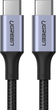 Kabel Ugreen US316 USB-C - USB-C 5 A 480 Mb/s 0.5 m Szary (AT6957303824786) - obraz 2
