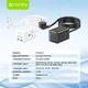 Сетевой фильтр-удлинитель Bavin PC2026Y 65W GaN Super Quick Charger QC4.0 + 2 PD3.0 Type-C + 2 USB-A 3A PPS + 2 AC 250V 2500W 1.5M Black (C-S-PC2026Y BK) - изображение 9