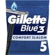 Бритва Gillette Blue 3 Comfort Slalom одноразовые мужские станки, 5 шт. - изображение 1