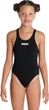 Купальник для дівчат Arena Team Swimsuit Swim Tech Solid хлоростійкий,116 см Чорний (004764-550-116) - зображення 1