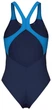Купальник жіночий суцільний Arena Dreamhline Swimsuit V Back (UV 50+) 38 Темно-синій,блакитний (008328-760-38) - зображення 3