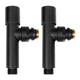 Комплект дизайн кранів Ideale Dante 1/2”x1/2” чорний - изображение 3