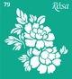 Трафарет многоразовый самоклеющийся № 79 Цветы 9 х 10 см (3625184) - изображение 1